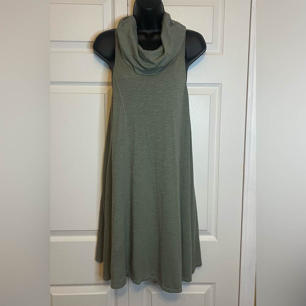 Socialite Sage Green Cowl Neck Sleeveless Swing Dress XL